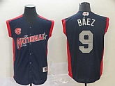 National League 9 Javier Baez Navy 2019 MLB All Star Game Workout Player Jersey,baseball caps,new era cap wholesale,wholesale hats